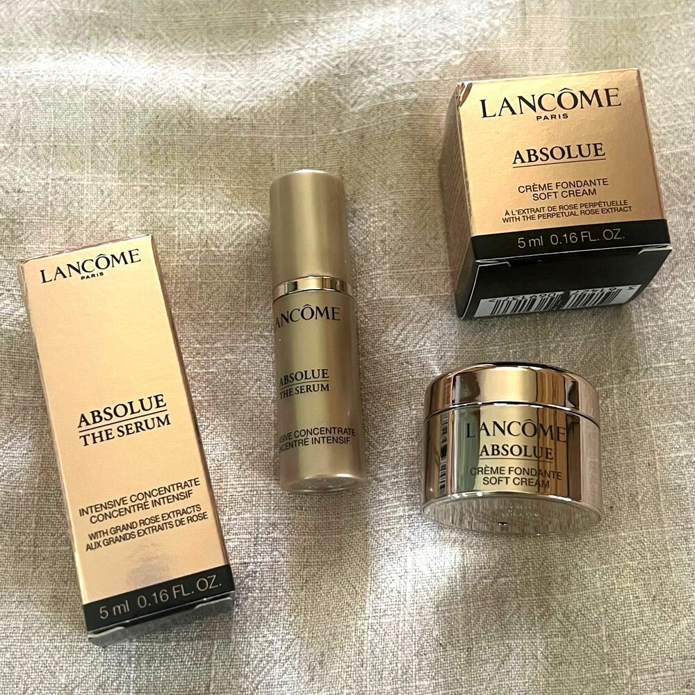 Lancome Absolue Soft Cream + Serum Mini Set 5ml Travel Size Duo NIB Skincare